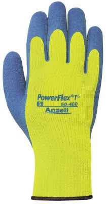 Ansell PowerFlex Natural Rubber Gloves, 9,, 12/PK, #103511