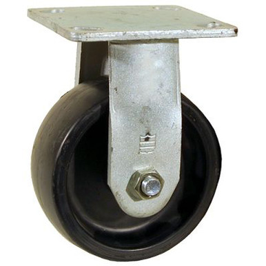 5" x 2" Rigid Plate Caster Poly Wheel