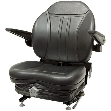 360 High-Back Suspension Black Seat w/Armrests Black Talon 360000BK