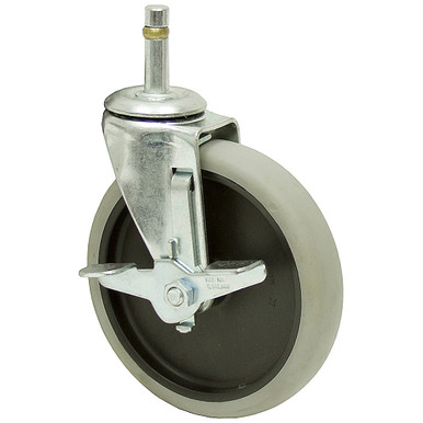 5x15/16 Grip Ring Swivel Stem Caster w/Brake