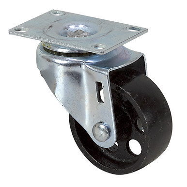 3" x 1-3/16" Swivel Plate Caster w/ Sintered Iron Wheel