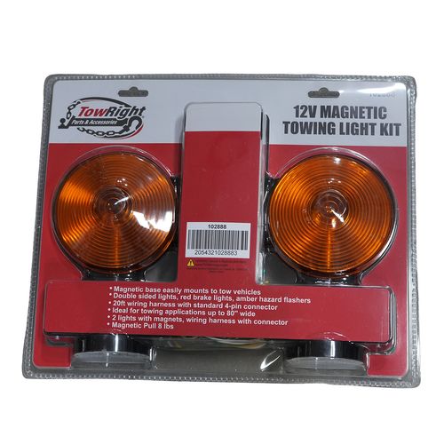 TowRight Magnetic Red/Amber Tow Light Kit