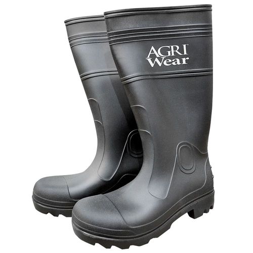 Black Waterproof 15" PVC Economy Knee Boots Men's 7