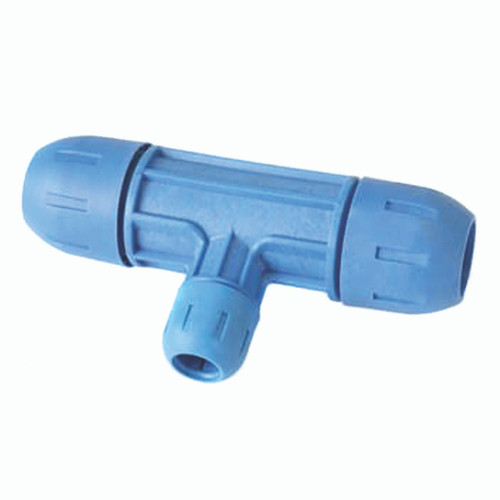 FastPipe Reducing Tee Fitting for Aluminum Pipe, Main to Drop