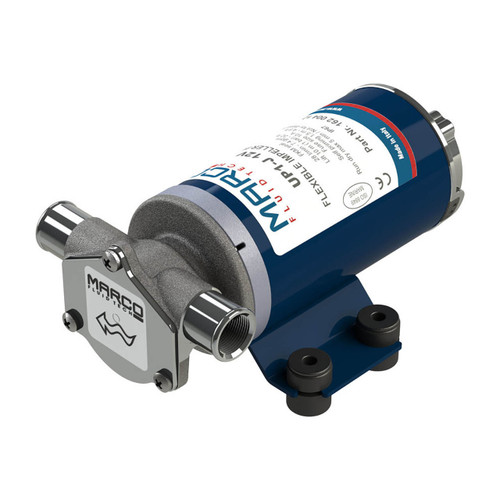 Marco UP1-J 12V Water Transfer Pump w/Flexible Rubber Impeller, 7.4 GPM