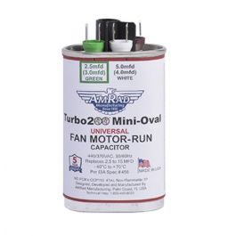 Mars 12500 Mini Oval Capacitor 2.5/5/7.5 MFD Turbo-200