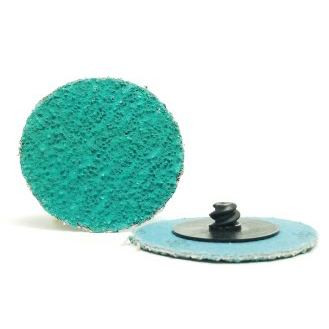Green Zirconia Type R 2" 40 Grit Plastic Button Sand-Loc Quick Change Discs (100/Pkg.)