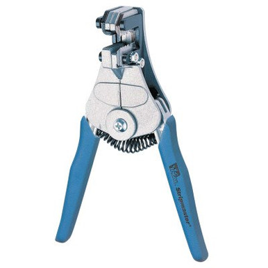 Ideal Industries Wire Strippers, 7 1/4 in, 10-22 AWG, 1/11;1/14;1/21;18/125;2/33;6/53 in, Blue, 1/EA, #45092