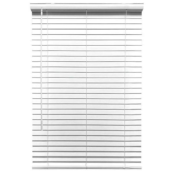 Champion 2 In. Smooth Faux Wood 72 In. X 84 In. Room Darkening Blind, Pure White