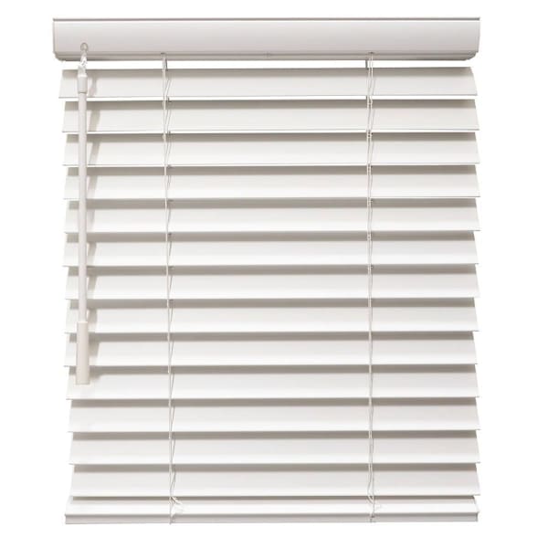Champion 2 In. Smooth Faux Wood 78 In. X 36 In. Room Darkening Blind, Pure White