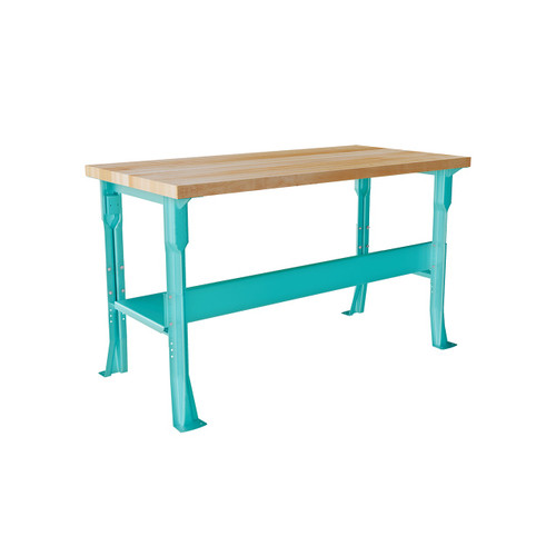 Diversified Spaces Maple Top Industrial Workbench, 72"W x 36"D, Aqua