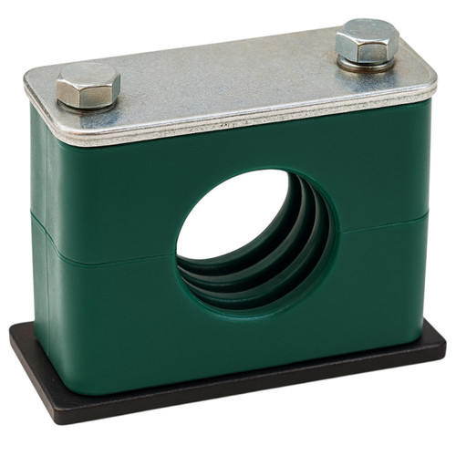 PCI A2-16-E 0.63 in. Diameter Standard Polypropylene Hydraulic Pipe Clamp - Elongated Weld Plate, Cover Plate, Bolts