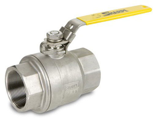 Sharpe 3/4 in. NPT Threaded Stainless Steel 1000 WOG 2-Piece Ball Valve w/ Locking Handle - Full Port