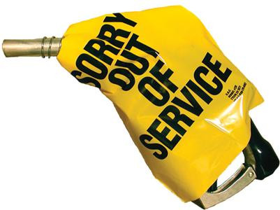 Out of Service' Nozzle Cover (Yellow) - 12 Pack