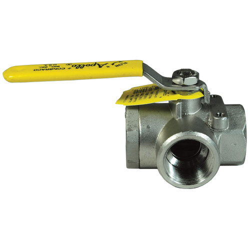 Dixon 1/2 in. NPT 3-Way Diverting Ball Valve w/ "L" Flow Pattern - Full Port