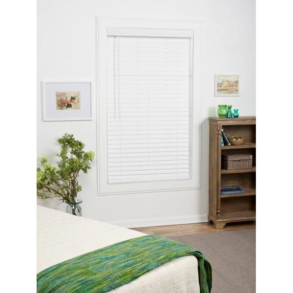 St. Charles 23.5 X 64 White Cordless Faux Wood Blind