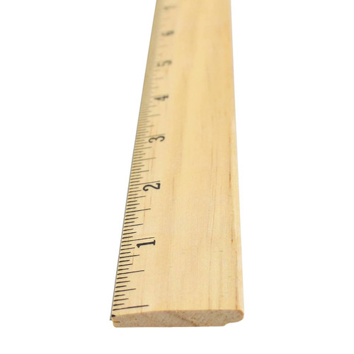 Westcott Wooden Ruler with Metal Edge, 24"