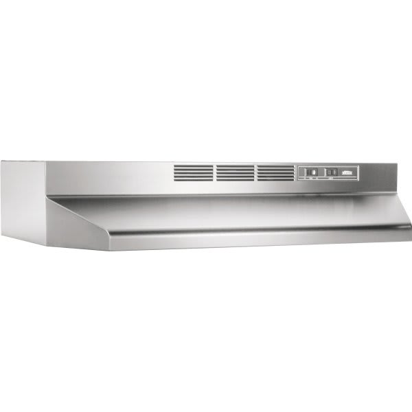 Broan-Nutone 30" Stainless Steel Non-Vented Range Hood W/Ez1 Installation Brackets