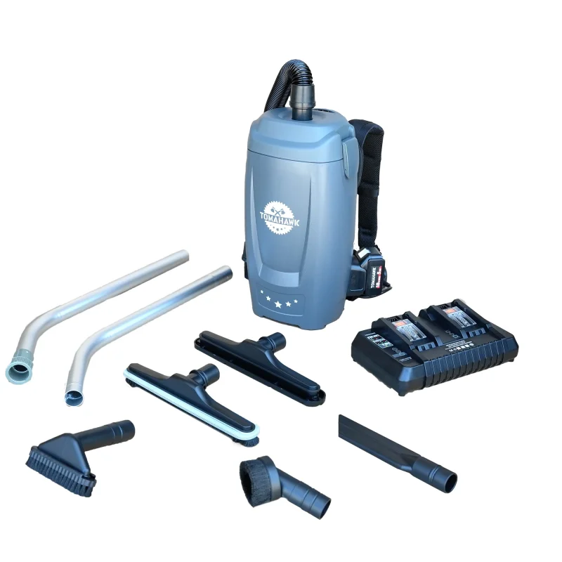18V Battery Powered Backpack Vacuum 6L for Janitorial CleaningLightweight Cordless Commercial Vacuum with Quiet Operation