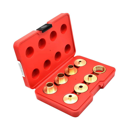 Big Horn Brass Router Template Guide Set, 9-Piece