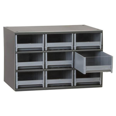 19 Series Heavy-Duty Steel Storage Cabinet, 20 Drawer (Drawer Dimensions: 3 3/16"W x 2 1/16"H x 10 9/16"D), Gray
