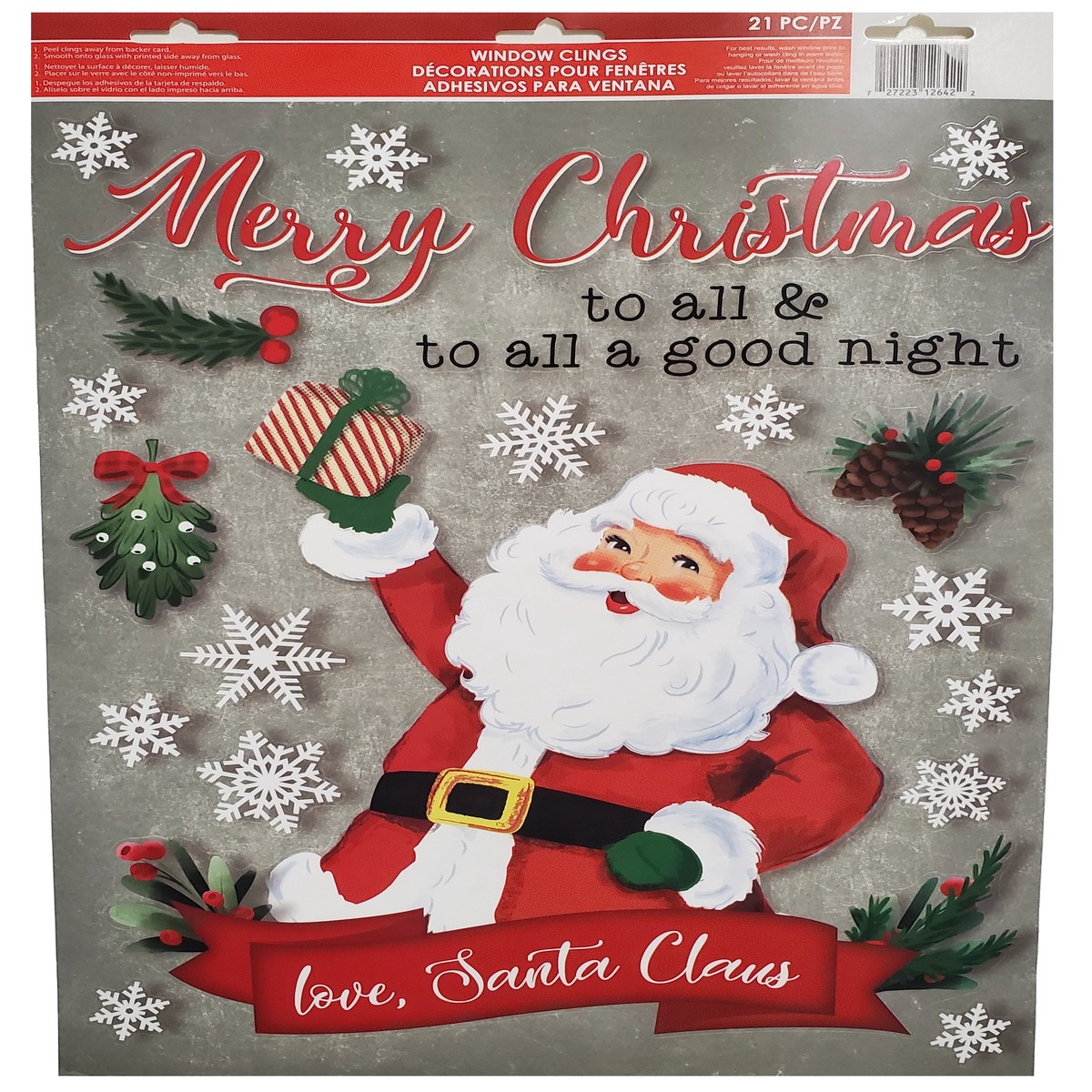 21 pc. Vintage Christmas Window Clings