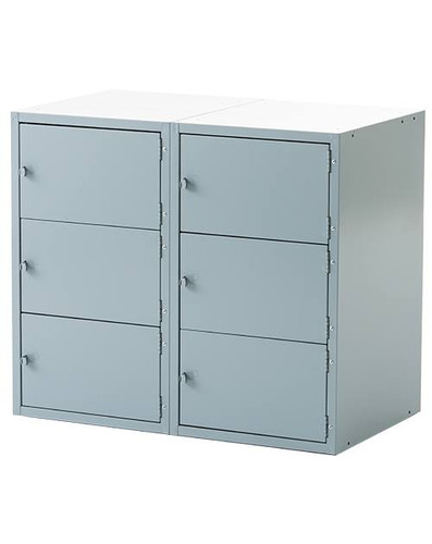 Montisa Learning Foundation Locker Base, 6 Door, Horizontal, 36"W x 31"H
