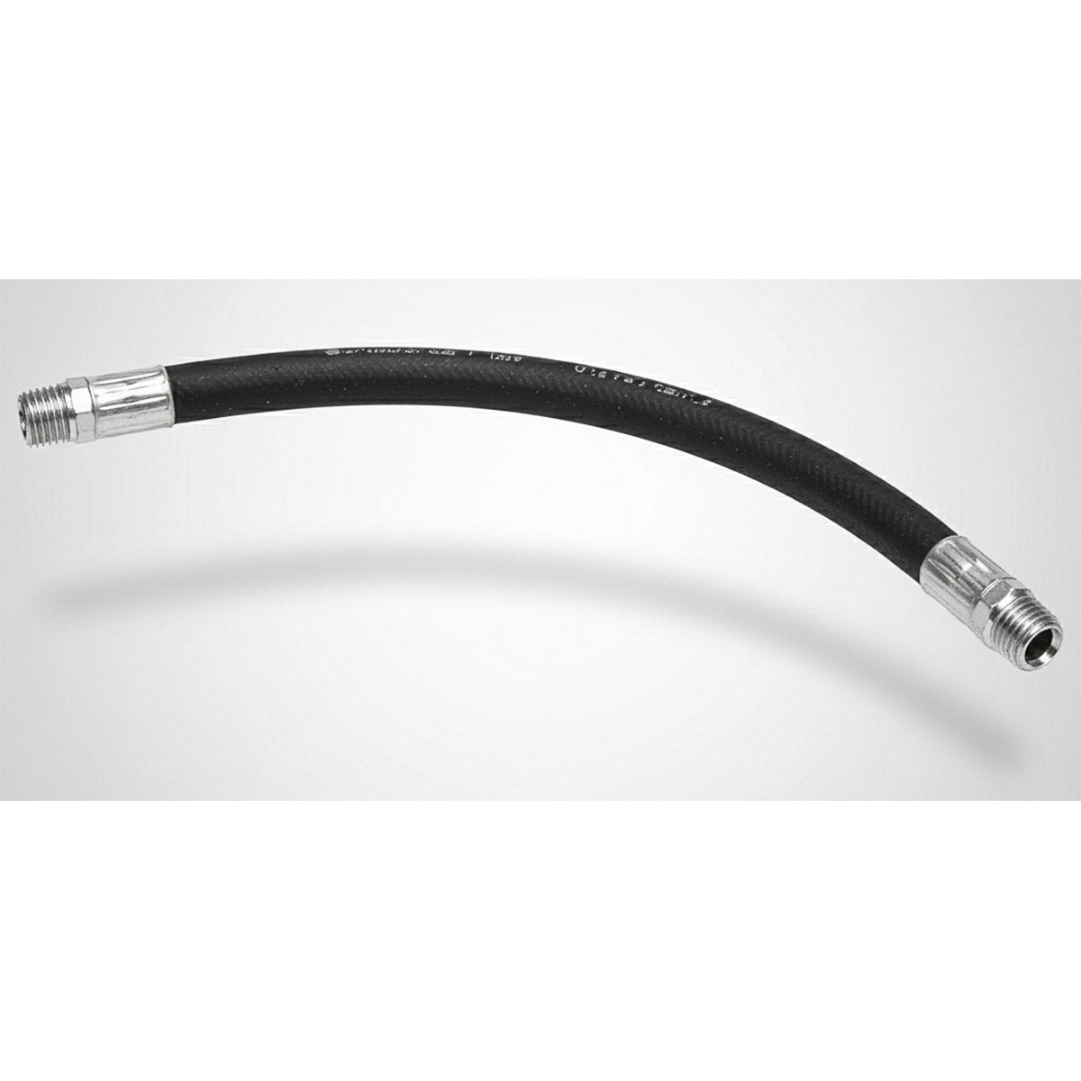 3/8 INCH X 48 INCH 2-WIRE RIGID END HYDRAULIC HOSE ASSEMBLY