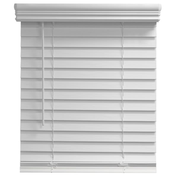 Champion 2 In. Embossed Faux Wood 45 In. X 60 In. Room Darkening Blind, White
