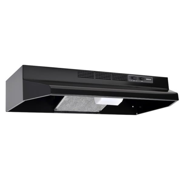 Broan-Nutone 24-Inch Convertible Range Hood Black 230 Max Blower CFM