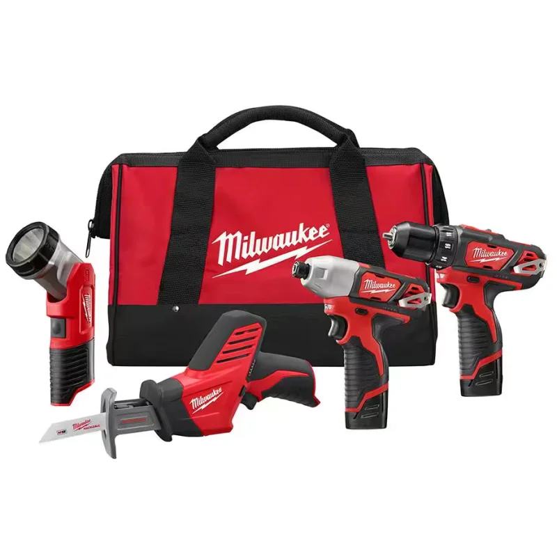 2498-24 Milwaukee M12 Fuel Cordless 4-Tool Combo Kit