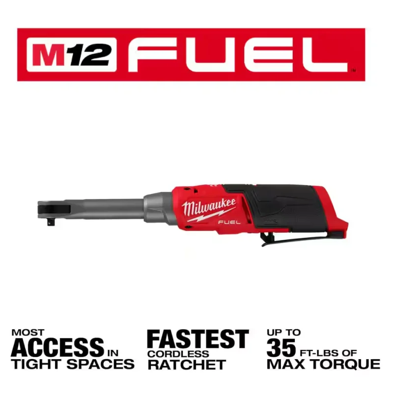 2560-20 Milwaukee M12 Fuel 3/8″ Extended Reach Ratchet (Tool Only)