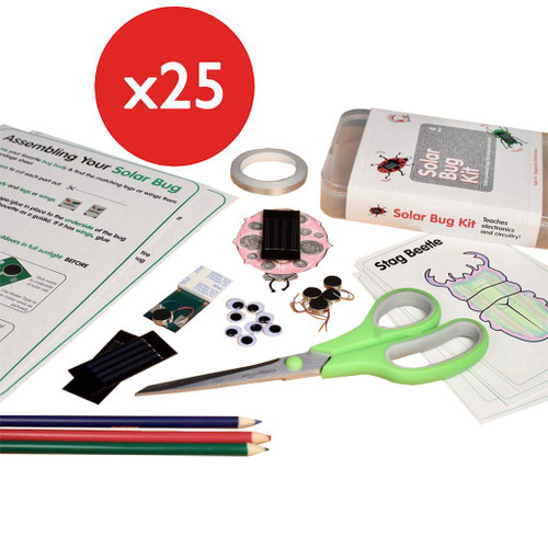 Brown Dog Gadgets Solar Bug 2.0 Classroom Kit, 25-Pack