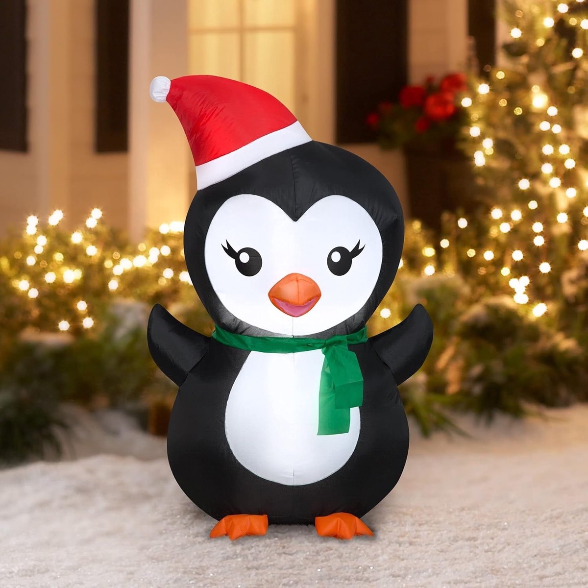 3.5' Airblown Playful Penguin Christmas Inflatable