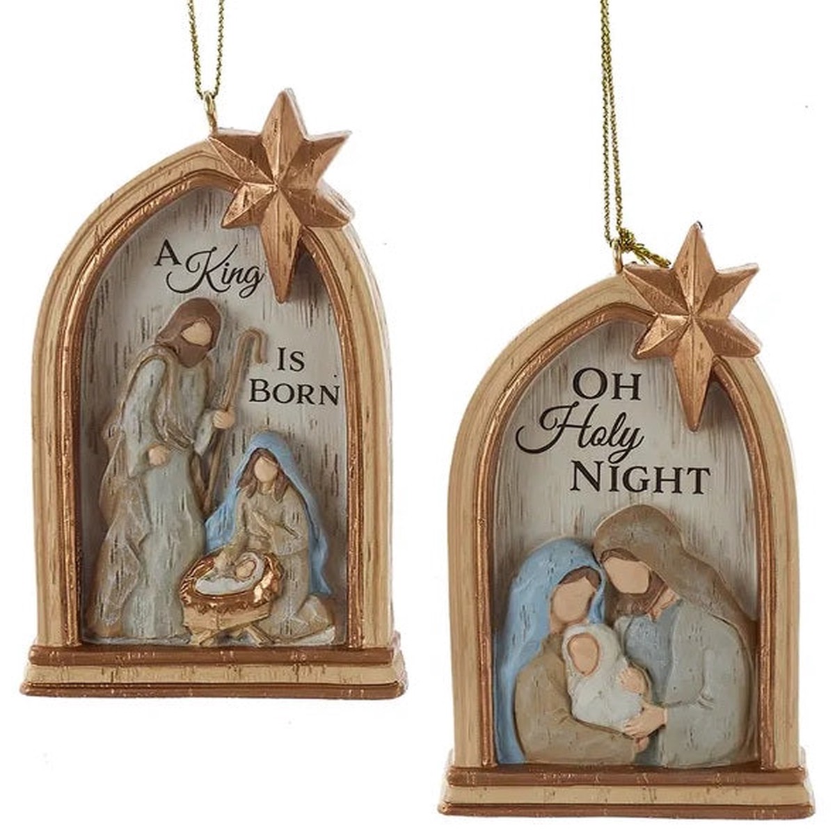 3.75" Window Arch Shaped Nativity Ornament