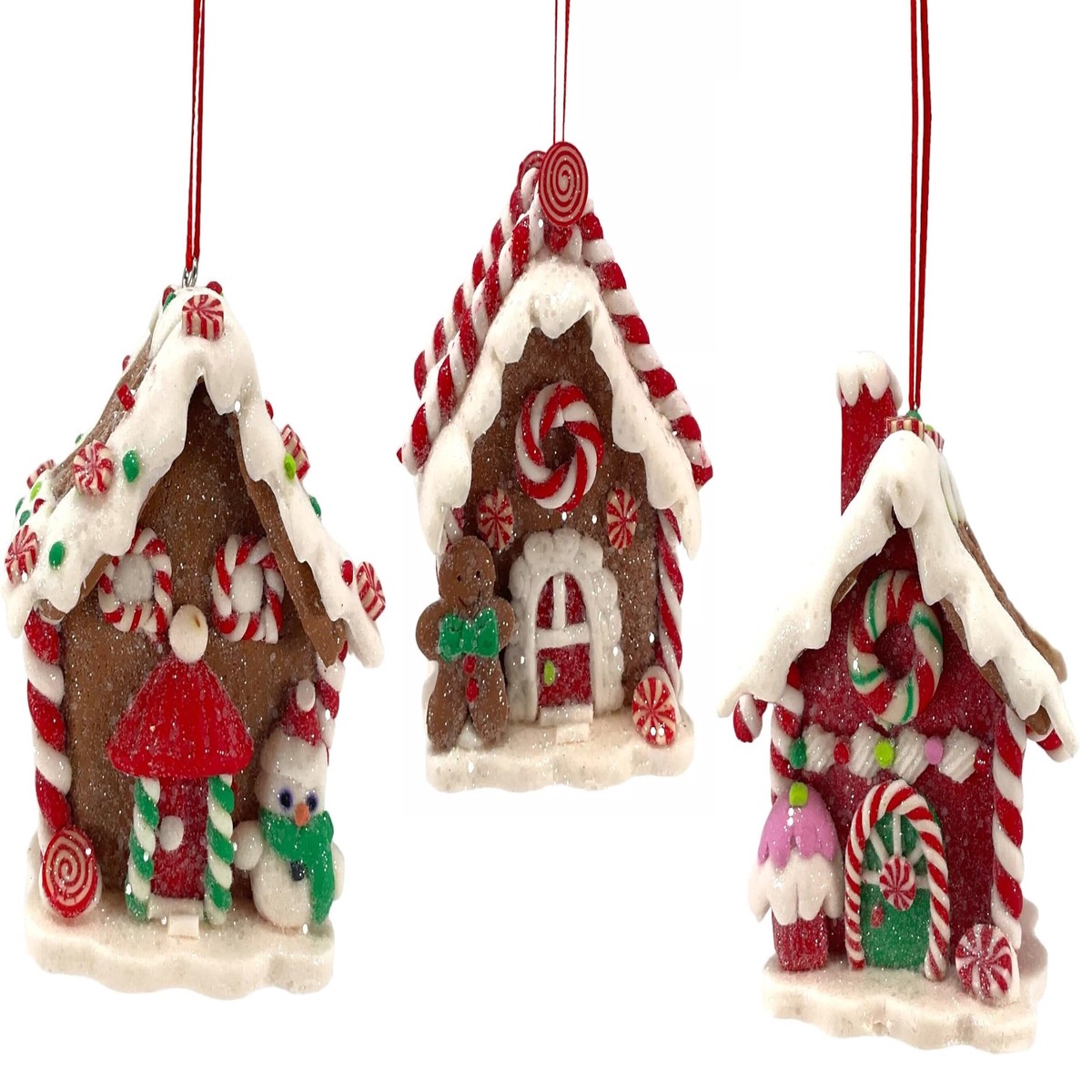3" Claydough Holiday Gingerbread House Ornament