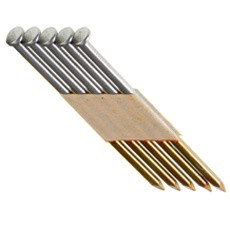 Grip Rite 3-1/4" x .131", 30-degree Paper Tape Offset Round Head Nails, Hot Galvanized, Smooth Shank, (1,000/Tub), #GRP12ZHGH1