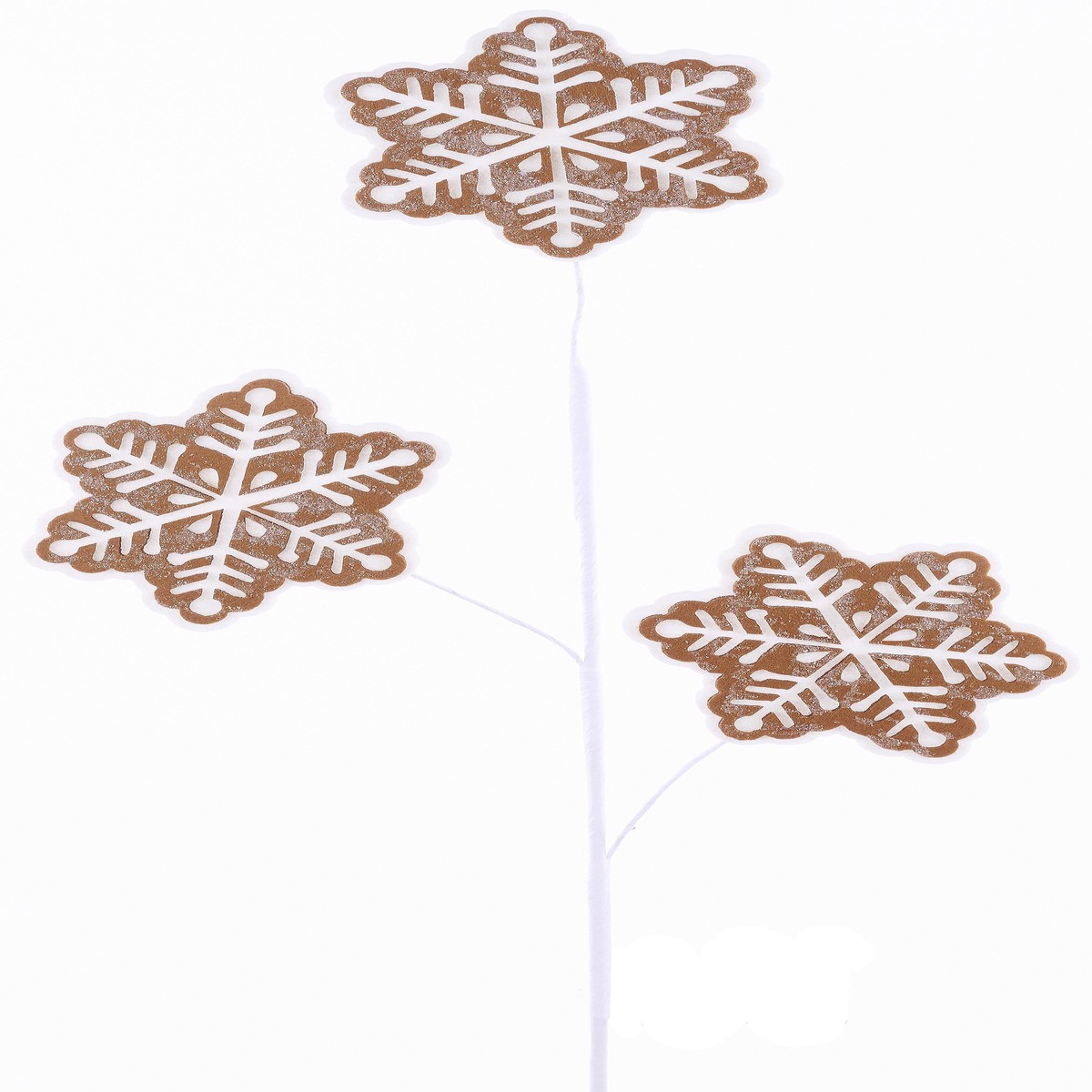 30" Gingerbread Snowflake Pick Spray