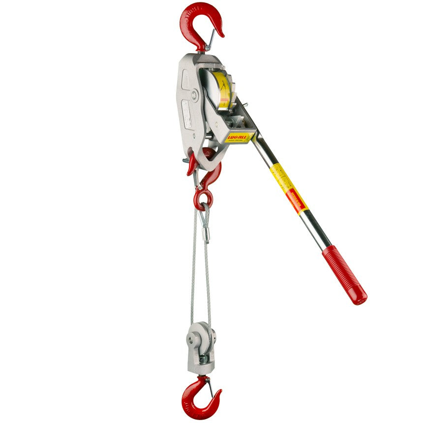 Lug-All 447-3000-10SH 1-1-2Ton Cable Winch-Hoist W-Latch Hook Small