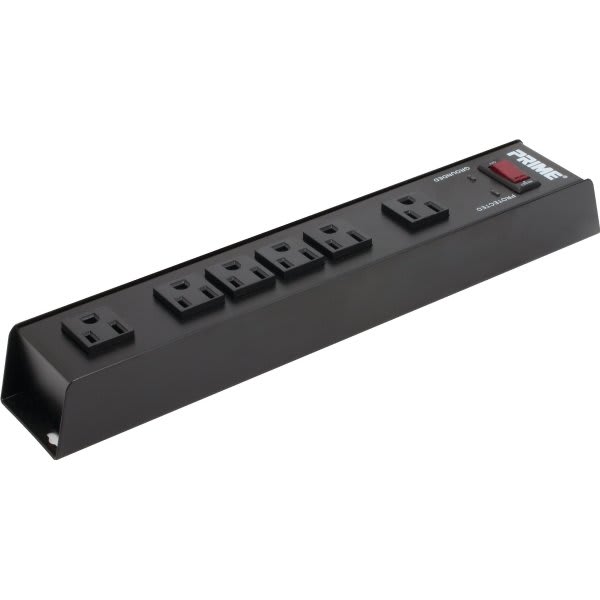 Prime Wire & Cable 6-Outlet 1150 Joule Metal Surge Protector W/15ft Cord