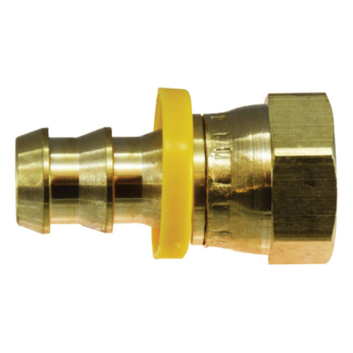 Midland Industries 30234 Brass Push On Swivel Adapter, 1/2 in. Push On x 1/2 in. Female 45°/37° Swivel