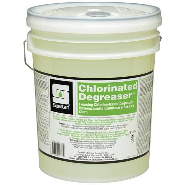 Spartan Chlorinated Degreaser Food Production Sanitation Cleaner, 5 Gal.