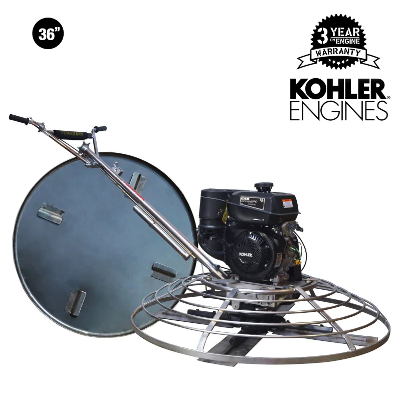 36″ Concrete Power Trowel 6HP Kohler Float Pan Screed Edge Cement Finishing Tool