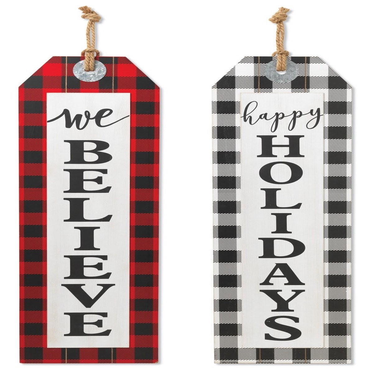 36" Wooden Holiday Wall Hanging Sign