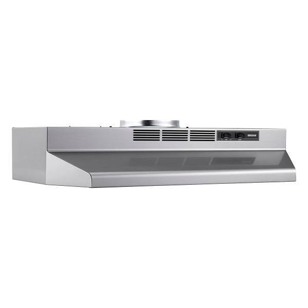 Broan-Nutone 24 In. Convertible Under-Cabinet Range Hood, 230 Max Blower Cfm, Stainless