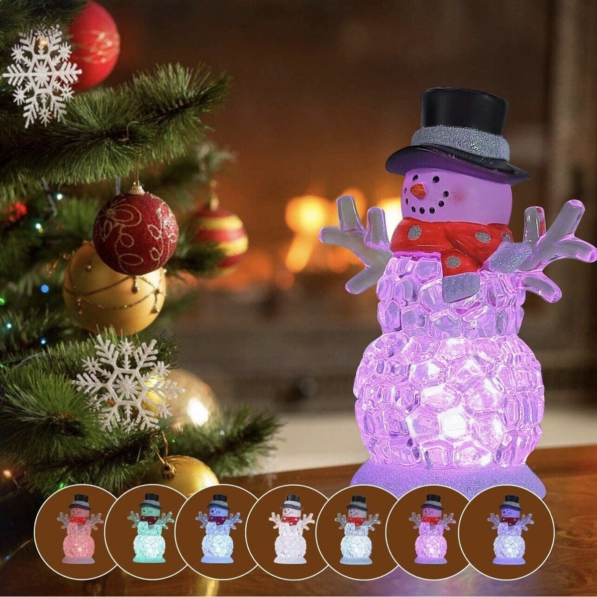 4.5" Battery-Operated Acrylic Holiday Character Figurine