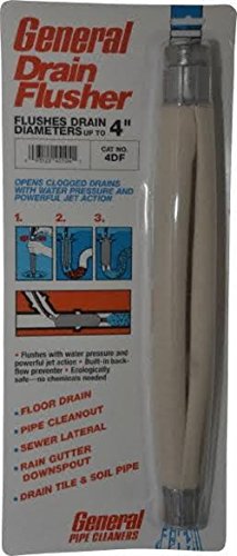 General Wire 4DF 4-Inch Drain Flusher Flush Bag, Small, Orange