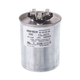 Rheem-Ruud 43-25133-30 Dual Section Round Capacitor 60/5 MFD 440V
