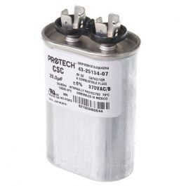 Rheem-Ruud 43-25134-07 Single Oval Run Capacitor 20 MFD 370 VAC