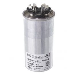 Rheem-Ruud 43-26271-51 Dual Round Capacitor 40/7.5 MFD 370V